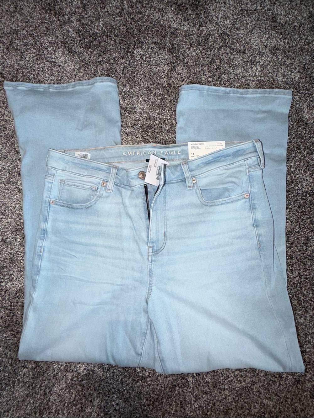 American Eagle Outfitters Light Wash Wide Leg Jeans